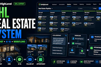 setup gohighlevel real estate virtual assistant ghl snapshot workflow