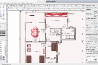 create 2d drawings and 3d architectural models in vectorworks