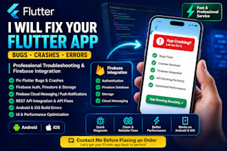 fix bugs and integrate firebase in your flutter app