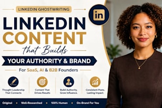 ghostwrite linkedin posts for saas, ai and b2b founders