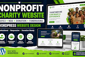 nonprofit charity 501c3 ngo donation church wordpress website fundraising
