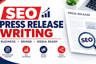 write a professional SEO press release for your business or brand