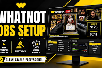 setup and fix obs for whatnot vertical stream, auctions and card breaks