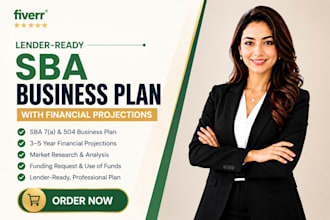 create a lender ready sba business plan with financial projections
