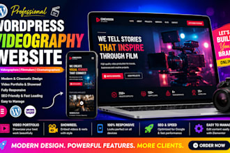 design a wordpress videography and cinematography website