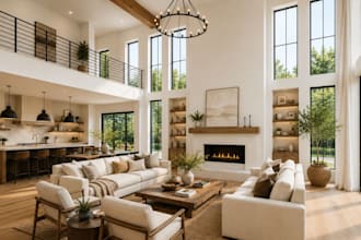 create a realistic room makeover and renovation visualization