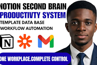 notion second brain productivity system templates database workflow automation