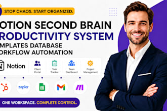 notion second brain productivity system templates database workflow automation