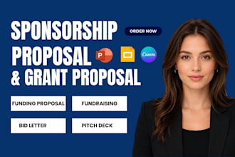 design sponsorship proposal grant proposal investors pitch deck fundraising