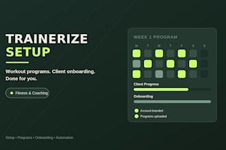 do trainerize setup and workout programs
