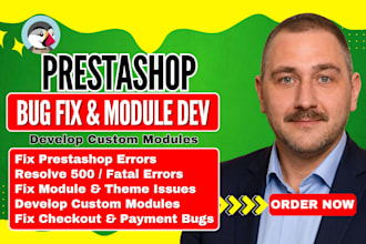 fix prestashop bugs, errors and develop custom ecommerce modules optimize store