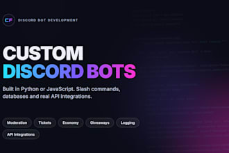 develop a custom discord bot in python or javascript