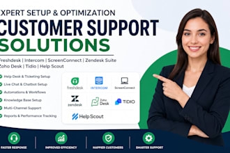 setup freshdesk intercom screenconnect zendesk suite zoho desk tidio help scout