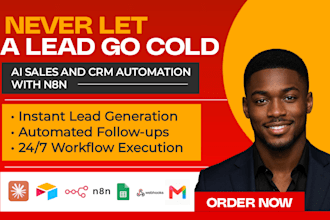 create custom n8n CRM automation and  lead follow up system