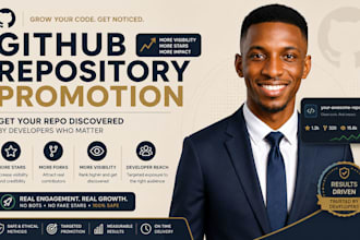 professionally promote your github repository for more stars and visibility
