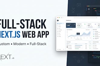 develop a custom full stack next js web application