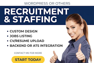 build recruitment website job board website staffing agency job portal website