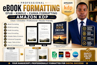 ebook formatting epub formatting kindle formatting canva formatting amazon kdp