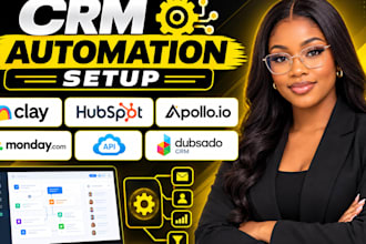 setup crm automation apollo io hubspot zapier make crm honeybook apollo API