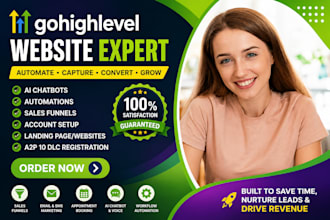 build gohighlevel website gohighlevel sales funnel landing page a2p 10dlc expert