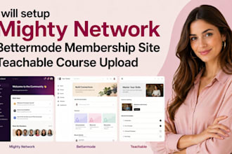 setup tribe mighty network bettermode membership site teachable course upload