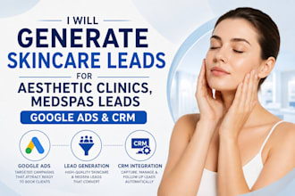 generate skincare leads for aesthetic clinics, medspas leads google ads and CRM