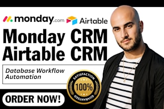 build monday crm airtable crm database workflow automation