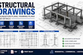 create structural drawings, foundation plans, framing plans and details