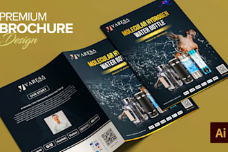 design a premium bi fold brochure or pamphlet