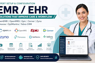 setup emr ehr openemr openmrs epic cerner zyno panacea optmantra tebra CRM