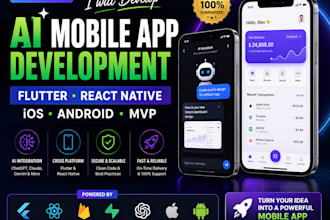 develop ai mobile app flutter react native ios android app mvp app development