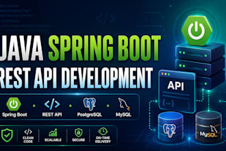 develop java spring boot rest apis and microservices