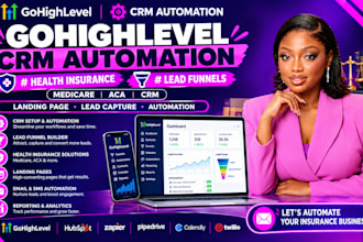 build health insurance medicare aca landing page funnel and gohighlevel CRM