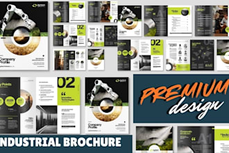 design industrial tech parts catalog, brochure, tech data sheet for suppliers