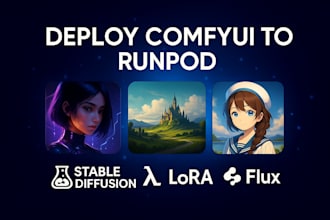 deploy comfyui on runpod api serverless, train sdxl flux lora model, nsfw, llama