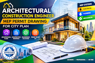 architectural construction engineer , mep permit drawing for city plan