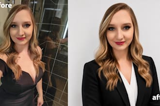 retouch your headshot photo for linkedin CV and social media