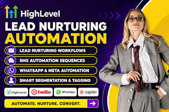 build ghl lead nurturing workflow follow up automation for your CRM a2p 10dlc