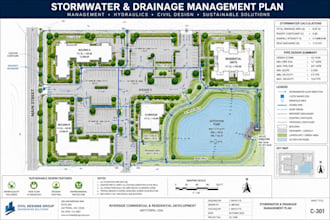 design drainage plan grading plan erosion and sediment control plan in civil 3d