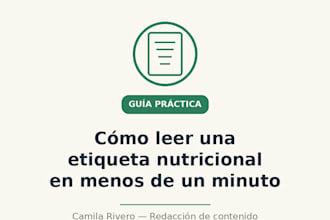 write articulos sobre comida y nutricion