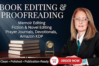 do memoir book editing, fiction book editor, and novel proofreading