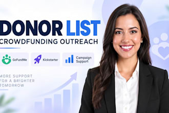 provide a verified donor list for your crowdfunding campaign and outreach