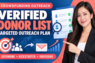 provide a verified donor list for your crowdfunding campaign and outreach