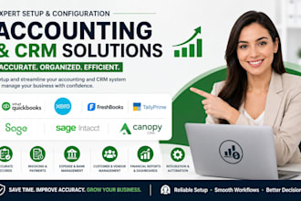 setup accounting CRM quickbooks xero freshbooks tallyprime sage intacct canopy