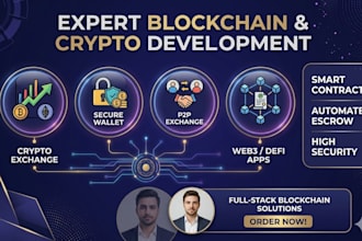 build crypto exchange website, crypto wallet, p2p exchange, blockchain defi app