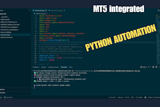develop custom python mt5 trading bot and forex ea