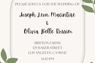 create a personalized invitation and rsvp card