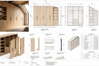 create woodworking, joinery and millwork shop drawings for fabrication
