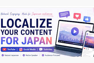 localize youtube and social media content into japanese