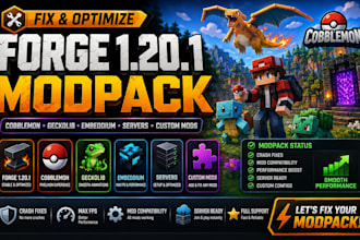 create fix  curseforge modpack cobblemon geckolib embeddium servers custom mods